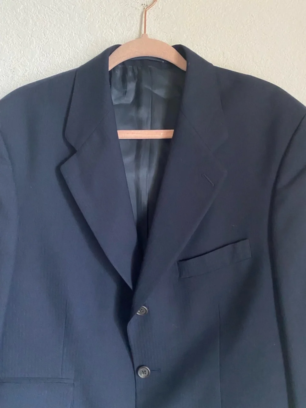 Ralph Ralph Lauren Pure New Wool Classic Navy Single Breasted Office Blazer 40R - Picture 9 of 16